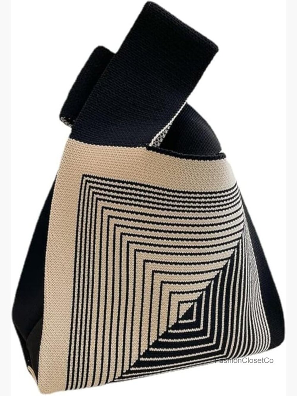 Wristlet Handbag Knot Pouch Knitted Tote Purse Shoulder Bag